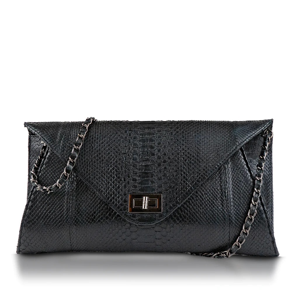 284. NWT WOMENS SHERRILL & BROTHERS DOROTHY GENUINE PYTHON CLUTCH BAG